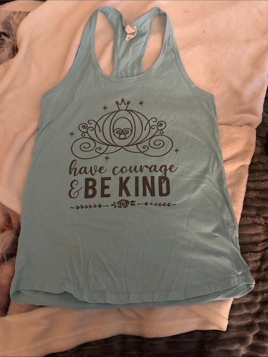 Tops - Light Blue Racerback Tank - "Have Courage & Be Kind"